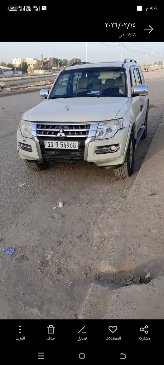 السلام عليكم باجيرو 14فول حبتور ماشيه 192الف بغداد الدولي بسمي بيها كم قطعه صبغ بدون  اي دواخل ولا معجون محرك كير تبريد صدر تايرات جاهزه سونار بالمنشور السعر 137اتصال ***********او***********
