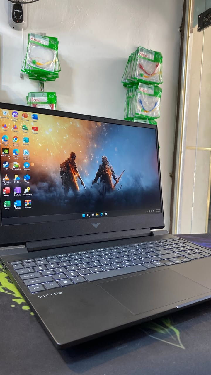 HP VICTUS FA-152346TX
Cpu:Intel Core i7-13620H

Ram:16GB DDR5 5200Mhz (قابل للتطوير)

Hard:1TB SSD NVMe

Gpu:NVIDIA  RTX 5060 8GB GDDR7

Screen:15.6 FHD IPS 144Hz

السعر 1,550,000
للتواصل :  ***********
باقية اخير قطعتين و السعر ابد ما بي مجال 
متوفر اخير قطعتين التواصل واتساب فقط
