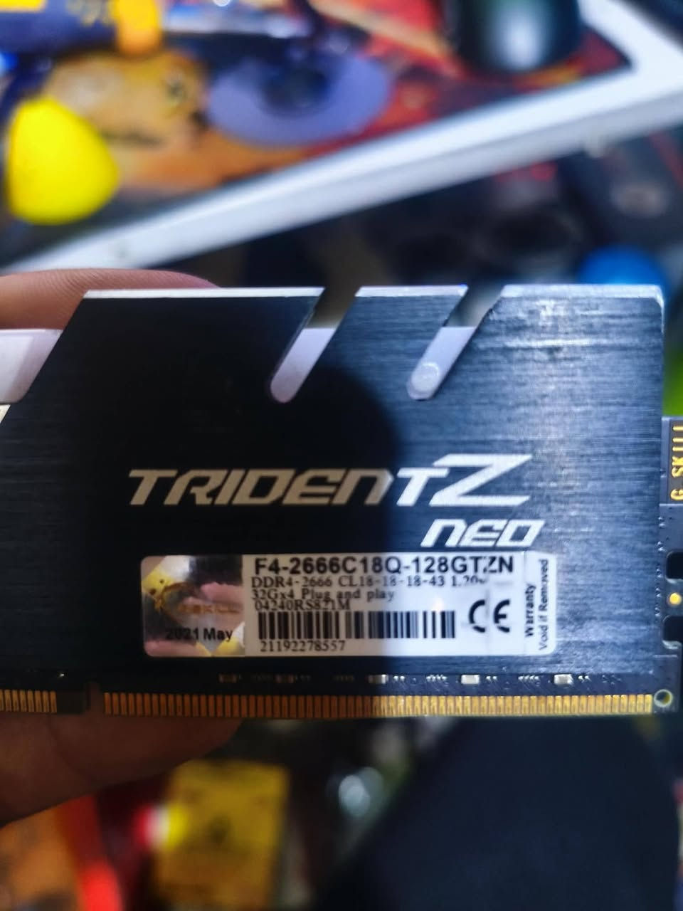 السلام عليكم رام جي سكل RGB قطعه كلش نظيفه 
32 كيكا DDR4قطعه واحده  تردد 2666 للعلم توصل تردد 3200 بسهوله 
السعر 200 الف متوفر توصيل جميع محافظات العراق


**إذا كنت صاحب هذا الإعلان وتريد حذفه لأي سبب، رجاءا أرسل رسالة إلى الدعم الفني**