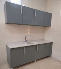 ✨ كاونتر تركي أنيق ✨ 📏 الطول 2 متر ➕ ملحق 2 متر 🚰 سنك 2 متر 🔹 جودة عال...