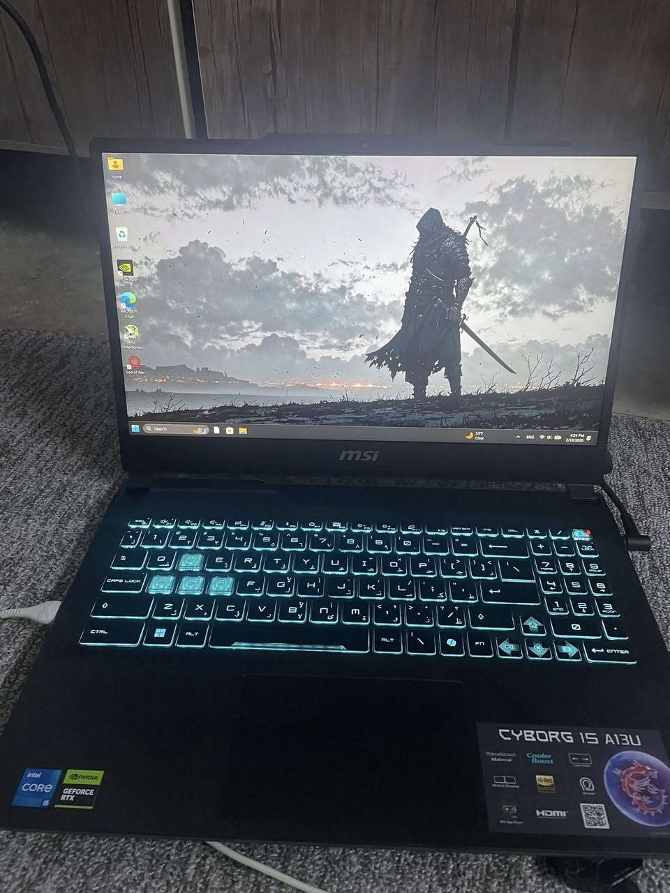 MSI Cyborg 15 A13UDX-1659XAE (i5-13420H, 16GB RAM DDR5 5200MHZ, VGA,512GB SSD GEN 4, RTX 3050-6GB, 15.6" FHD 144HZ)
لابتوب نظيف ما مشغل شهر بعد جديد


**إذا كنت صاحب هذا الإعلان وتريد حذفه لأي سبب، رجاءا أرسل رسالة إلى الدعم الفني**