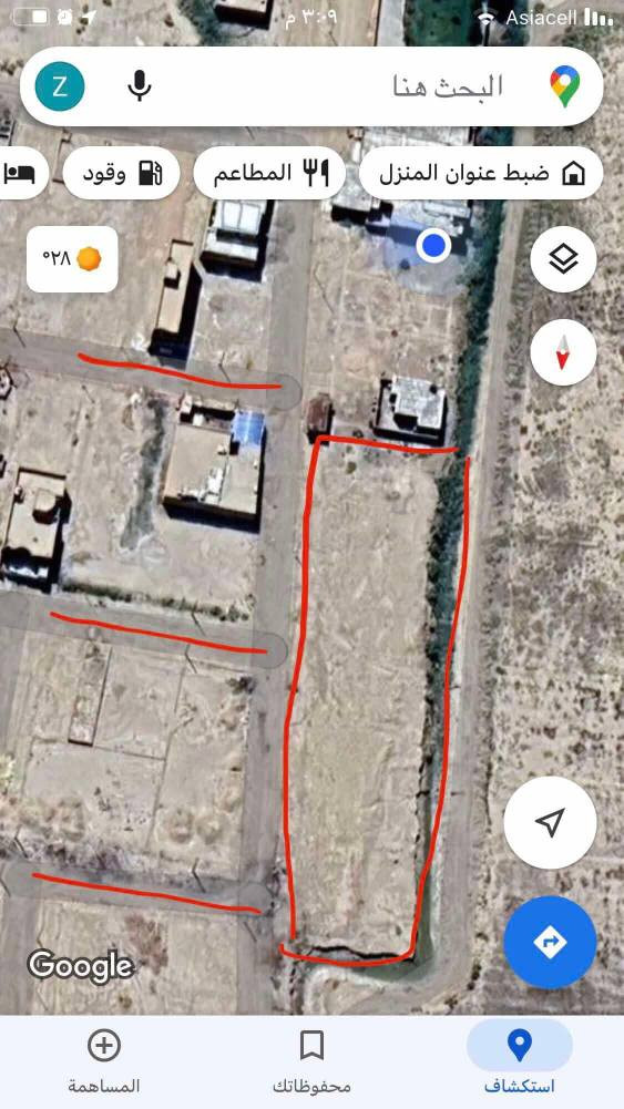 سلام عليكم 
دونم للبيع 
المساحه ٢٥٠٠م مربع
الوجه١٠٠م
النزال٢٥م
تصوير القمر الصناعي يبين موقع  الارض بالمستطيل الاحمر
السعر 280
ابو شطيب (حي الامين)
للاستفسار اتصل*********** عمارة, ميسان
