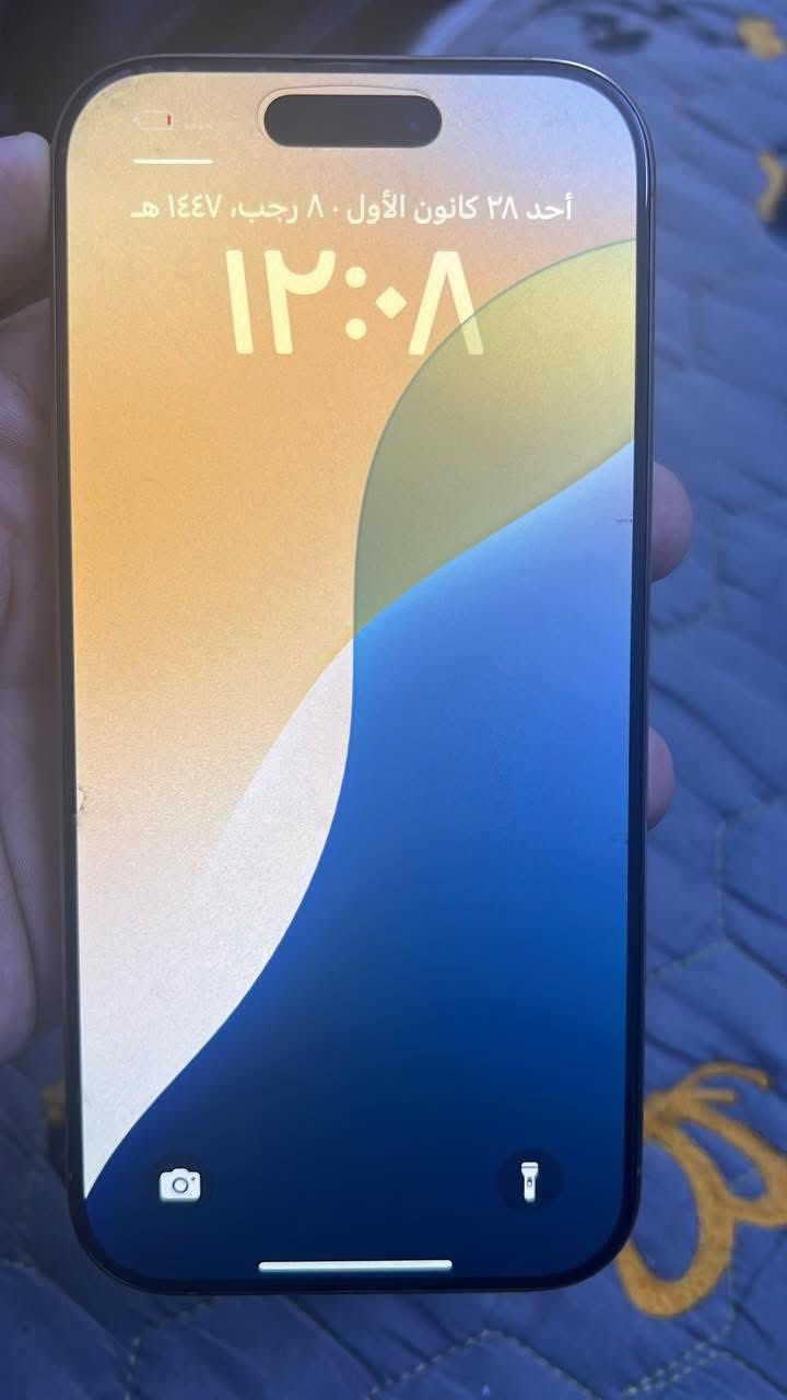 سلام عليكم ايفون 16برو مو برو ماكس للبيع ذاكره 128السعر مليون و250الف الاتصال ***********
