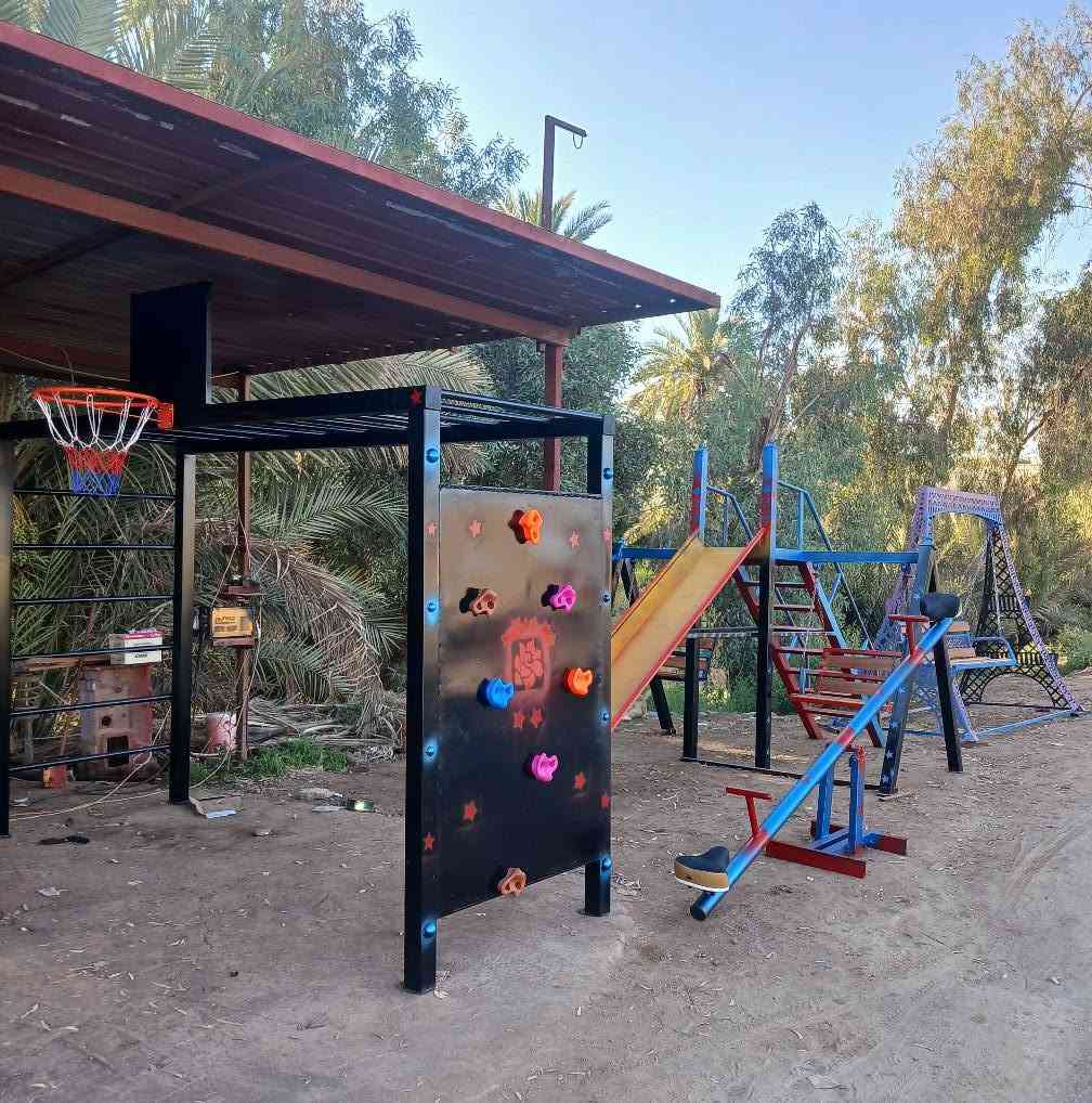 ✨ تنفيذنا يتكلم عن الجودة ✨
إذا عندك مزرعة، روضة أطفال، مدرسة، أو حتى بيت وتريد تضيف مساحة ألعاب آمنة وجميلة للأطفال، فهذا شغلنا.

✅ زحاليك
✅ مراجيح
✅ ألعاب توازن
✅ فرّارات
✅ مجمعات ألعاب متكاملة
✅ جلسات خارجية
✅ تنفيذ حسب المساحة والطلب

📍 نوفر التوصيل إلى جميع محافظات العراق.

📲 للحجز والاستفسار:
***********
راسلونا واتساب، وإن شاء الله ما نقصر وياكم.

#مزرعة #مدرسة #روضة #حديقة #لعب_أطفال #مراجيح #زحليكة #مجمع_ألعاب #حدادة
