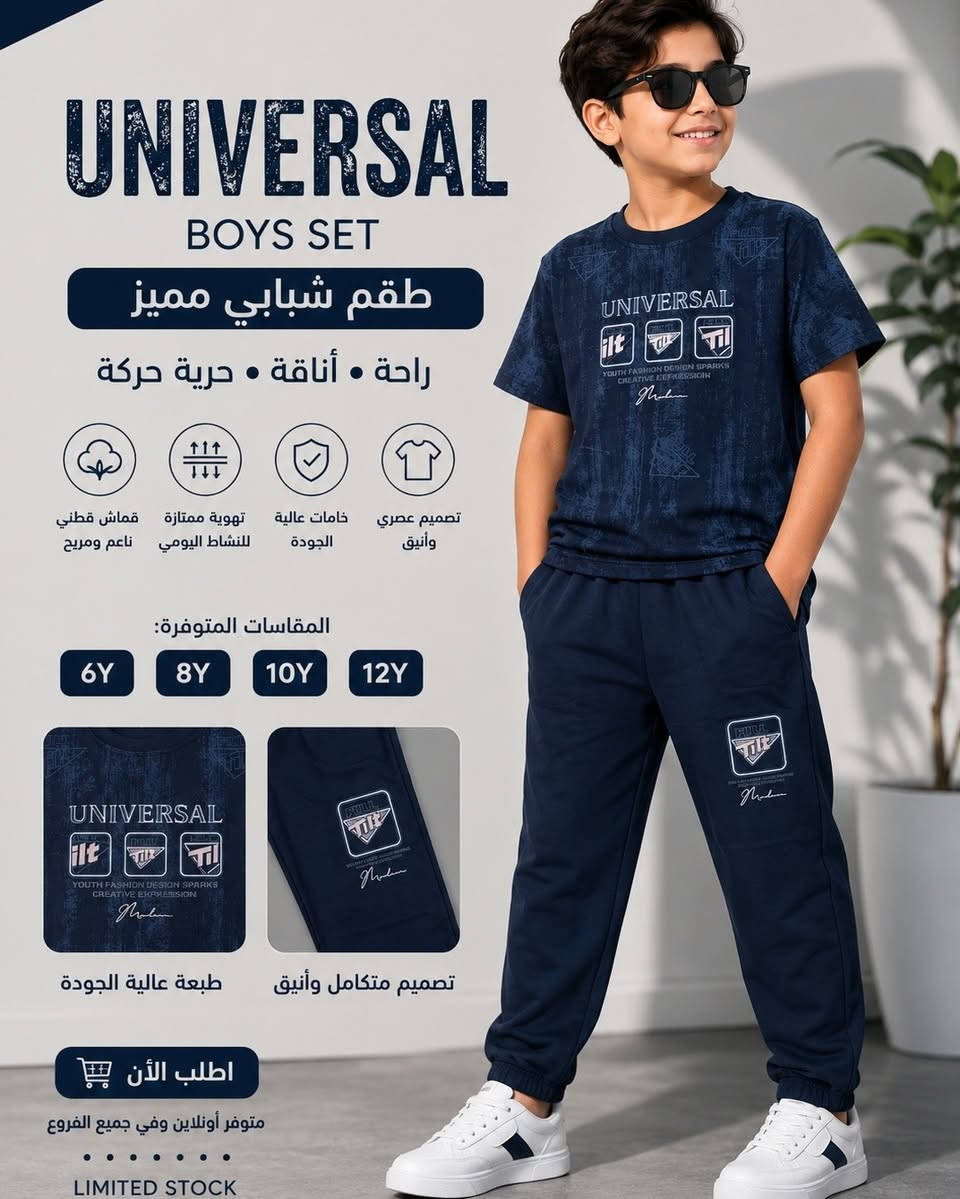 ستايل يواكب الذوق الشبابي... جودة تلاحظها من أول لبسة، جوده عاليه، تصميم عصري، لمسه من الفخامه😎 
متوفر الآن بجميع القياسات وبكميات محدودة سارعو بالحجز قبل نفاد الكمية
للطلب والاستفسار مراسلة الصفحه او على الرقم التالي واتساب *********** 📱 
يتوفر توصيل بغداد وجميع المحافظات 5 الف 🚕
 #اكسبلور #ملابس_أطفال_ازياء #اكسبلور_العراق_البصرة_بغداد__العراق #جدید #تسويق_الكتروني
