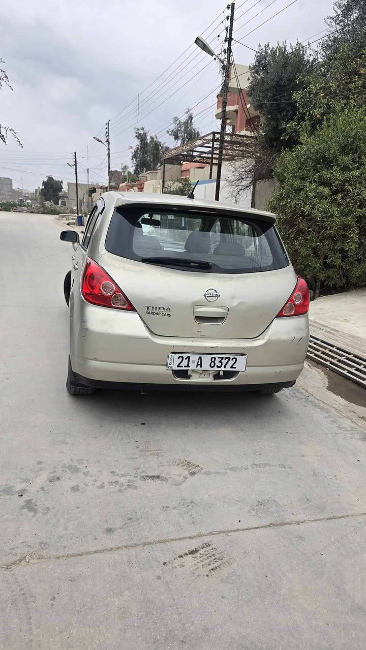 سلام عليكم نيسان تيدا موديل 2008 خليجي هاج باك كير  اوتوماتيك رقم سليمانية مميز  مواصفات خليجي ٤ جام كهرباء تايرات جديد شرط كير ومحرك  تحويل ثاني يوم اذا تريد سعر ٧٧ ورقة وبي مجال بسيط مكاني كركوك *********** كركوك, العراق
