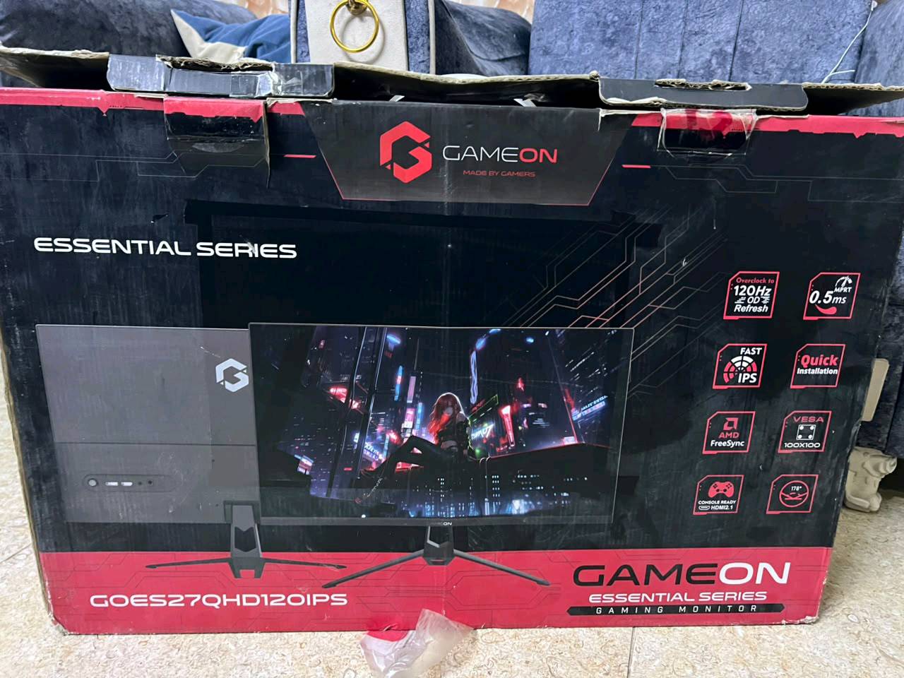 شاشة كيمنك مواصفاتها:  



شاشة GameON Essential Series

الموديل: GOES27QHD120IPS

* الحجم: 27 إنج
* دقة العرض: QHD (2560×1440)
* نوع اللوحة: Fast IPS
* معدل التحديث: 120Hz (Overclock)
* زمن الاستجابة: 0.5ms (MPRT)
* تقنية المزامنة: AMD FreeSync
* منفذ HDMI 2.1: نعم (Console Ready)
* دعم حامل VESA: 100×100 مم
* زاوية الرؤية: 178°
* سهولة التركيب: Quick Installation 

شاشة جديدة فول مواصفات السعر 225 حك الجية مكاني بغداد الحسينية الراشدية
الرقم ***********