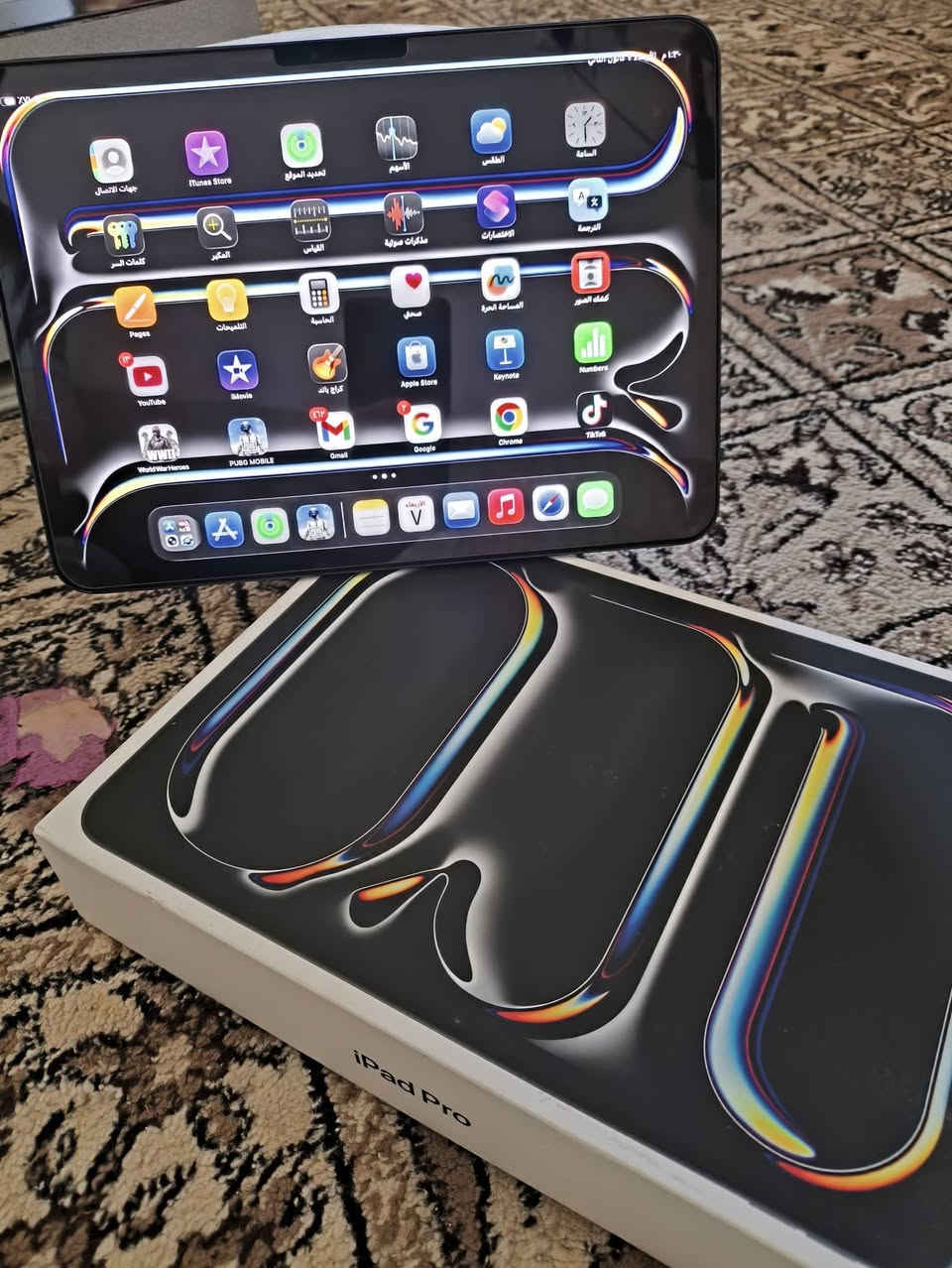 ايباد m4 للبيع اعاده نشر بسبب وعود كاذبه ضمان بعده بي 6 تشهر من شركه جهاز كلش نظيف وجديد بعده لامفتوح ولا مصلح ولا مستخدم دقيقه وحده بدون كفر أو لزكه السعر 975 بي مجال قليل ***********
