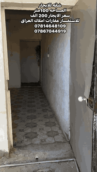شقه للايجار • ١٠٠م • حله بكرلي ٢