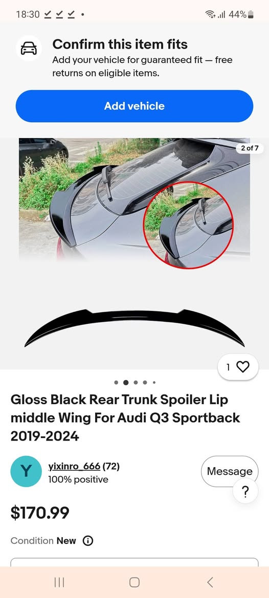 حناح و دفيوسر Audi
سلام عليكم شباب متوفر دفيوسر AUDI
S3 -A3 وترهم اشكال اخرى 
جناح Q متوفر 

دفيوسه ري AUDI به رده سته S3-A3 و جوري تريش ده بيت
بال Q به رده سته
***********
