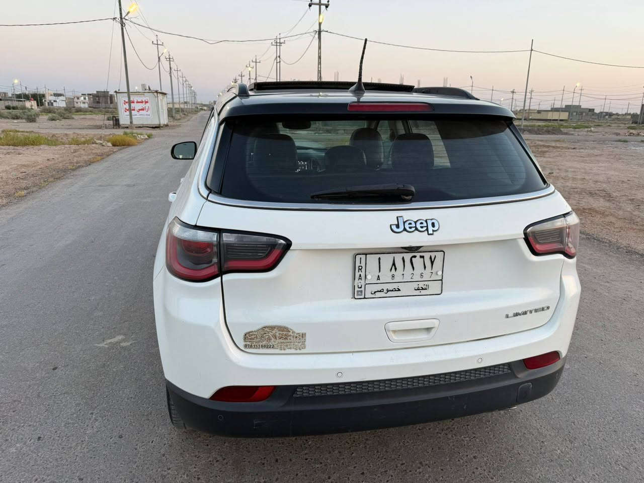 جيب كومباس 19 تو كلر ماشية 94 ميل حادثها بسيط رقم إلماني نجف
باسمي السعر $116
سيارة جاهزة كير ومحرك وتبريد 
الموصفات:
دبل أكسل 4X 4
صمة أبواب+بصمة تشغيل
اظاءه ترحيب
٤ تشغيل عن بعد
شاشة دشبول أصلية كبيرة  تحكم كامل بالسياره من الشاشه شاشة اعطال
تبريد قطعتين
كامره خلفية دوارة
هاندبريك بصمة
رادار خلفي (تحذير من الاصطدام)
حساسات أمامية+حساسات خلفية
رادار النقطة العمياء
AUTO :ظام
SPORT :نظام
OFF-ROAD :نظام
SNOW :ظام
نحكمات أستيرن جهتين + شفتات
ستيرن هيتر
حساسات كشنات الاماميه
كشنات الامامية هيتر
نبريد لمس
لايتات LED عدسة زينون
بروجكتر LED زينون
ويل سبورت
صور الحادث بأمريكا موجوده بلمنشور
مكان السيارة / بابل _المحاويل
للاستفسار الاتصال على 
***********
