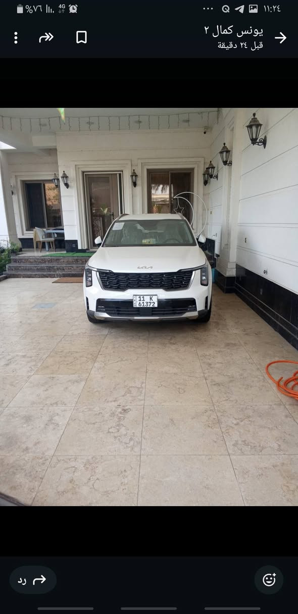 سلام عليكم للبيع كيه سورتنو موديل ٢٠٢٥زيرو رقم بغداد  ماشيه الف  سته سلندر اللون ابيض  اربع كامرات داته شو حساس امامي وخلفي  شفتات في استرن تحكمات صدوق جكهرباء  مكان السياره بغداد المنصور شارع الاميرات  السعر 53 مليون اتصال ***********
