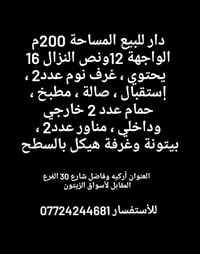 للأستفسار مراسلة الخاص او الأتصال على الرقم 07724244681