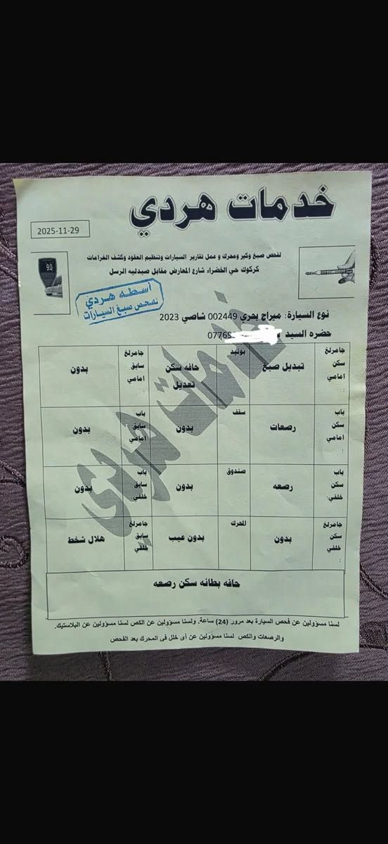 سەیارەی جۆری مستبۆشی میراج مۆدیل 2023 ژمارەکاتی  تەنها چاملغی پێشەوەی گۆڕاوە بەبیلاد و  بێ ناوگرتن و ئێرباگ

سعر ٩١
***********
