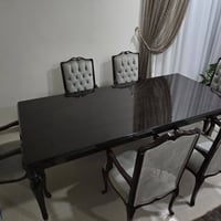اثاث خشب طبيعي • طاولة طعام 6كراسي • البصره النرجس