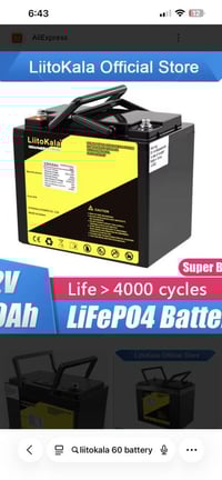 بطارية ليثيوم فوسفات • ٦٠ أمبير • جديد