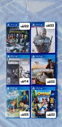 🎮 متوفر لدينا أقراص ألعاب مستخدمة 🎮 ✅ نظافة ممتازة ✅ ضمان التشغيل 100%...