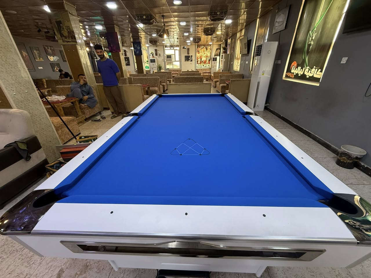تم انجاز عمل اليوم   🎱 مع كادر متخصص للأستفسار ***********   واتساب عنوان بغداد حافظ القاضي ملاحظة يوجد طاولات بليارد مستعمل و الجديد وجميع مستلزمات البليارد وملحقاتة🎱

