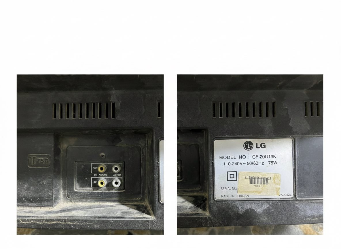 للبيع
تلفزيون LG (CRT) شغال 100‎%‎
✅التلفاز يعمل و يمكن ربطة مع ستلايت التلفاز تقريباً 22بوصه
✅ صوت قوي وواضح (Aero Dome Sound)
✅ نظيف ومخزن
✅ ينفع أنتيكة + مثالي للي يشغلون بلايستيشن 2 و 3
✅ مدخل AV (أحمر/أبيض/أصفر)

السعر: 50,000 دينار عراقي
ويـاه: جهاز التحكم الأصلي + فيش تشغيل هدية
📍العنوان: العراق – كربلاء المقدسة
🚚 التوصيل مجاناً داخل كربلاء

للاستفسار مراسلة خاص


**إذا كنت صاحب هذا الإعلان وتريد حذفه لأي سبب، رجاءا أرسل رسالة إلى الدعم الفني**