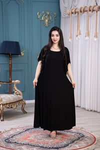 دشداشة نسائي • زبدة تركي • فري سايز ١١٠ كيلو