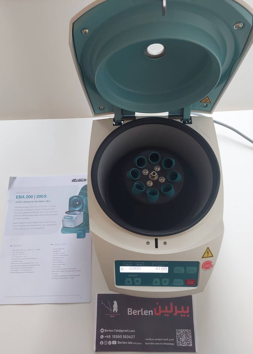 السلام عليكم
يتوفر سنترفيوج من ماركة هيتش الألمانية Eba 200

· سرعة 6000 دورة في الدقيقة.
· تيوب عدد 8 

جميع أجهزتنا مستوردة مباشرة من ألمانيا، بحالة ممتازة (كالجديدة)
مع شهادة المنشأ و الكتالوك

· الدفع بعد الاستلام والفحص مباشرة.
· في حال عدم الرضا، يمكن إرجاع الجهاز مع المندوب فوراً.

يتوفر أيضاً أنواع وأجهزة مختلفة، يرجى زيارة صفحتنا للمزيد من التفاصيل.

ومن الله التوفيق.

تحياتي


**إذا كنت صاحب هذا الإعلان وتريد حذفه لأي سبب، رجاءا أرسل رسالة إلى الدعم الفني**