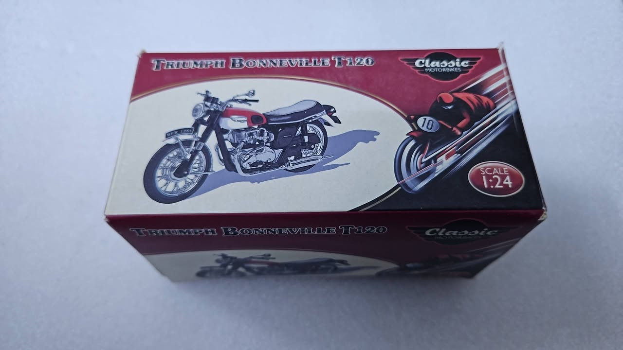 السلام عليكم 
مصغر دراجة نارية من طراز Triumph Bonneville T120 بمقياس 1:24، أنتجته شركة أطلس 
 دراجة نارية كلاسيكية مصنوع من المعدن 
المقياس: 1:24
السعر ٢٥


**إذا كنت صاحب هذا الإعلان وتريد حذفه لأي سبب، رجاءا أرسل رسالة إلى الدعم الفني**