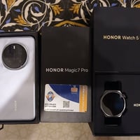 هونر ماجك 7 برو  ساعه 5 الترا.  نظافه 💯  التلفون نسخه عالمي 512 لون ال...