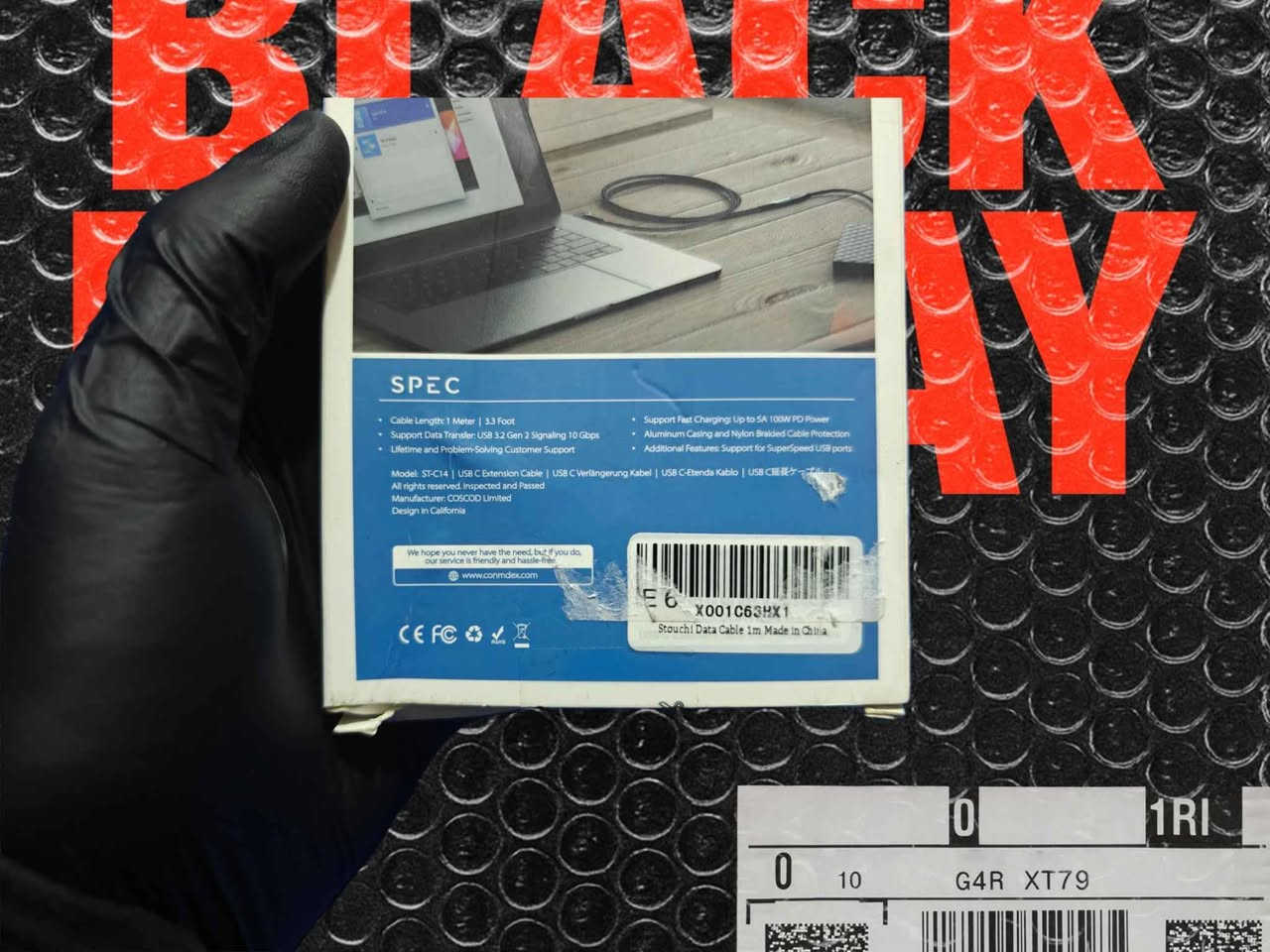 المواصفات SPEC

Cable Length: 1 Meter  33 Foot

Support Data Transfer: USB 3.2 Gen 2 Signaling 10 Gbps

Lifetime and Problem Solving Customer Support

Support Fast Charging: Up to 5A 100W PD Power

Aluminum Casing and Nylon Braided Cable Protection

Additional Features: Support for SuperSpeed US ports

Model: ST-C14 

USB C Extension Cable 

USB

cable

All rights reserved. Inspected and Passed

Manufacturer: COSCOD Limited

Design in California بغداد, العراق


**إذا كنت صاحب هذا الإعلان وتريد حذفه لأي سبب، رجاءا أرسل رسالة إلى الدعم الفني**