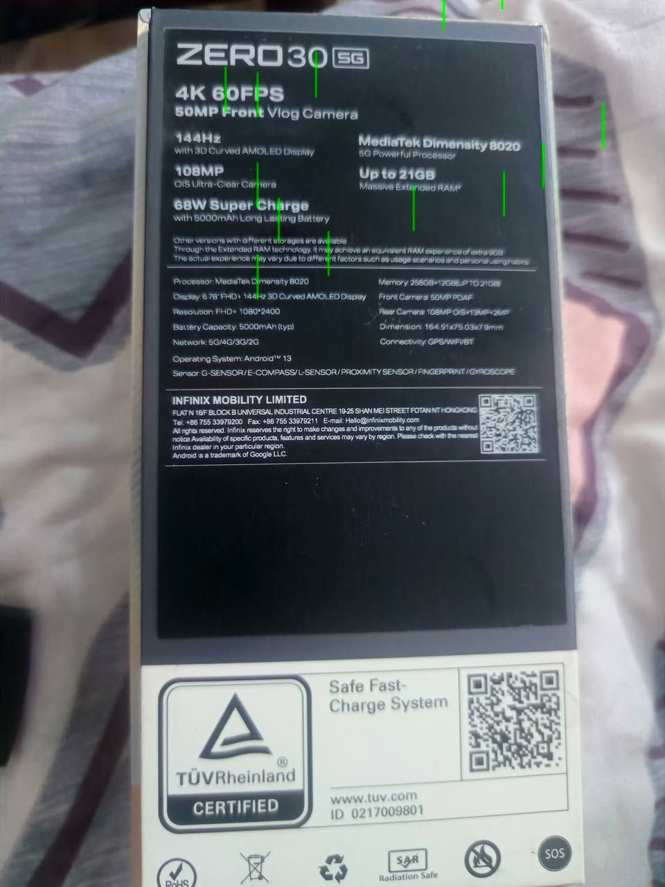 انفينيكس Zero 30 اخضر ضبابي 256 جيجا 8+8 رام ( 12)
الشاشة : 6.78 إنش 

الذاكرة: 256 جيجابايت 

الرام : 8+8 جيجابايت 

الكاميرا الرئيسية : 108 ميجابكسل 

البطارية : 5000 أمبير 

الشبكة : 5g

المعالج :Mediatek Dimensity 8020

الملحقات: الشاحن المرفق الأصلي السماعه الأصلية القلاده الاصليه ملحقات كفر اصلي لزكه اصليه (كامل الملحقات) إستخدام بسيط جهاز نظيف جدآ 
السعر النهائي مع التوصيل لكل مكان في العراق ٢١٠ ألف اخوان بدون احراج سعر ثابت


**إذا كنت صاحب هذا الإعلان وتريد حذفه لأي سبب، رجاءا أرسل رسالة إلى الدعم الفني**