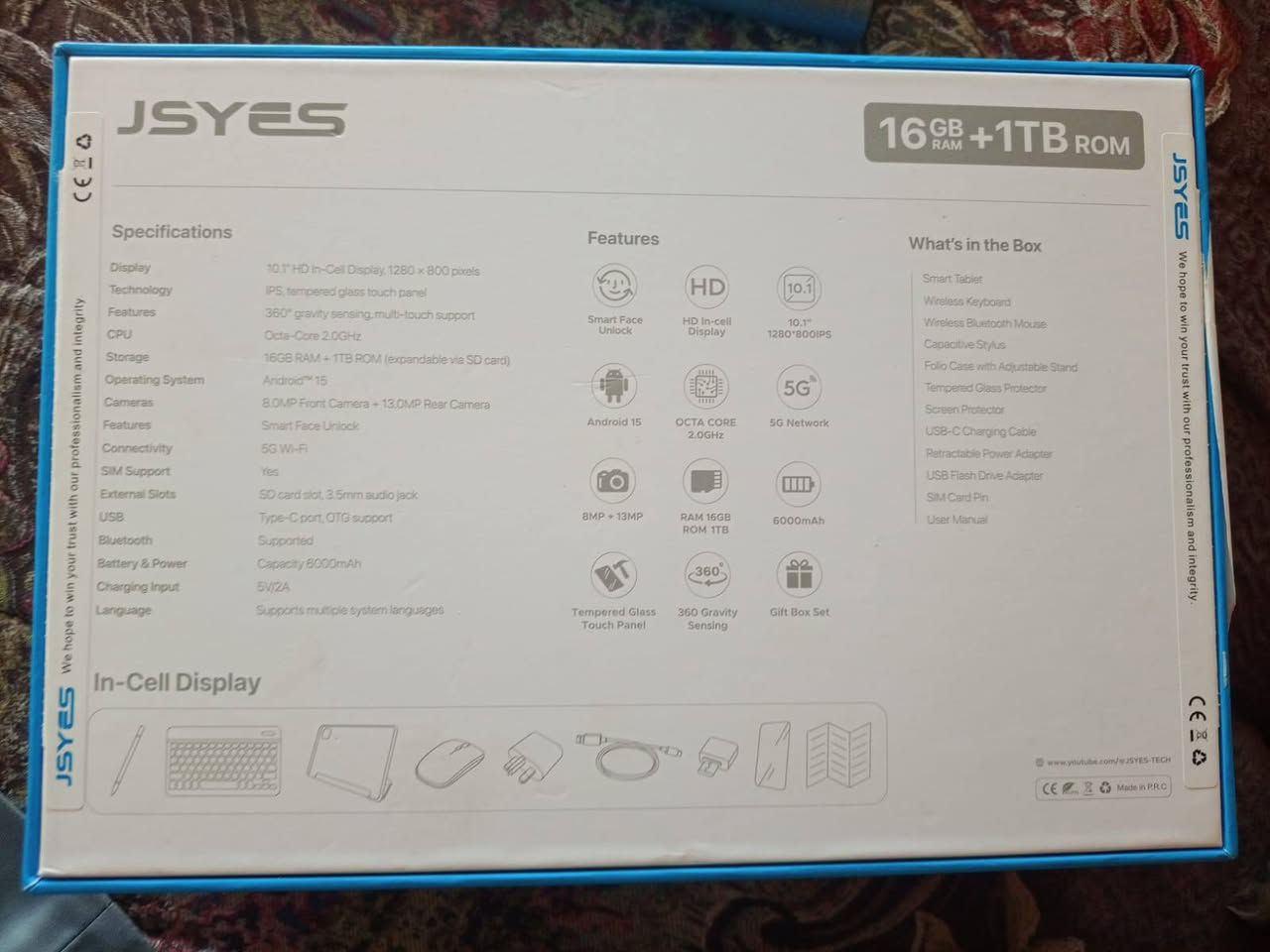 📢 للبيع تابلت جديد بالكرتون – فرصة ممتازة
🔹 تابلت JSYES Tab J10
🔹 الرام 16GB
🔹 الذاكرة 1TB
🔹 شاشة 10.1 إنج HD
🔹 نظام Android 15
🔹 بطارية 6000mAh
🔹 يدعم شريحة + واي فاي
🎁 يجي وياه:
كيبورد لاسلكي + ماوس بلوتوث + قلم + كفر ستاند + شاحن + حمايات شاشة
(باكج كامل جاهز للاستخدام)
📦 الجهاز جديد بالكرتون ما مفتوح
📍 الموقع: الديوانية
💰 السعر: 300,000ألف دينار قابل للتفاوض للجادين
📩 للاستفسار مراسلة خاص واتساب ***********
