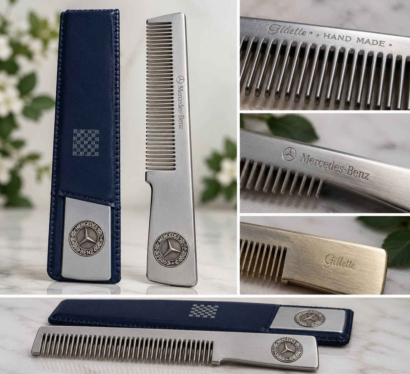 للبيع | قطعة نادرة لهواة مرسيدس الكلاسيكية***********
مشط Gillette Hand Made الأصلي بشعار Mercedes-Benz مع الجراب الأصلي.
قطعة مميزة لهواة جمع تذكارات مرسيدس، مصنوعة بجودة عالية من المعدن، وتحمل شعار Mercedes-Benz المثبت مع جرابها الأصلي. ليست مشطًا عاديًا، بل قطعة تذكارية قديمة مناسبة للعرض والاقتناء.
المواصفات:
✅ Gillette Hand Made.
✅ شعار Mercedes-Benz المعدني.
✅ الجراب الأصلي موجود.
✅ حالة جيدة جدًا كما موضح بالصور.
✅ مناسبة لهواة جمع مقتنيات مرسيدس والتحف.

