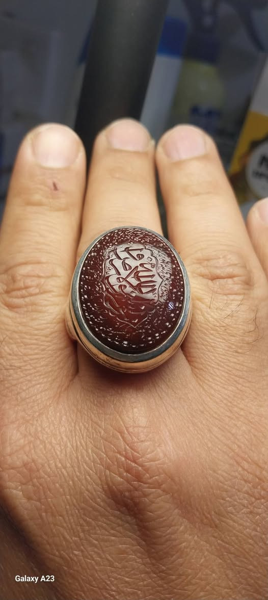 اللهم صل على محمد وآل محمد
عقيق يماني كرزي 

مخطوط ايه النور المباركه 

خط العملاق السيد سعيد جهنكير امضاء يا حافظ 

صياغه البحرين 

حجم الحجر ٣ سانيم الا ربع 

قياس الخاتم ٣٠


**إذا كنت صاحب هذا الإعلان وتريد حذفه لأي سبب، رجاءا أرسل رسالة إلى الدعم الفني**