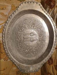 صينية تقديم • نحاس منقوش • صينية نحاس • ابراج الكويت • صينية يدوية • ت...
