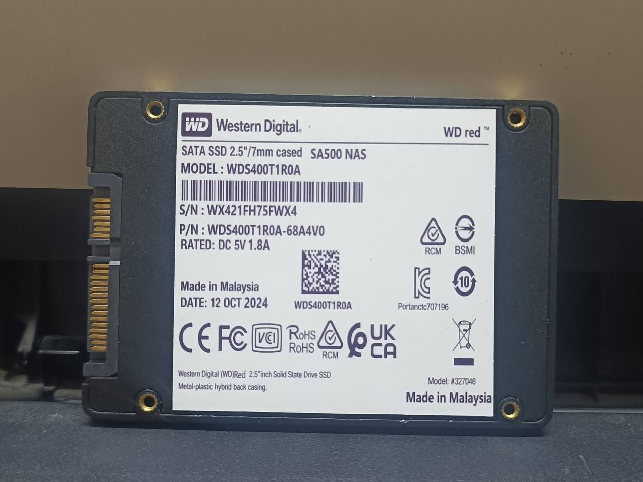 Wd red ssd
للبيع بسعر ممتاز جدا
4 تيرا


**إذا كنت صاحب هذا الإعلان وتريد حذفه لأي سبب، رجاءا أرسل رسالة إلى الدعم الفني**