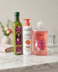 شامبو Cosmo Silk • لوشن Evoluderm • شاور جل Revel