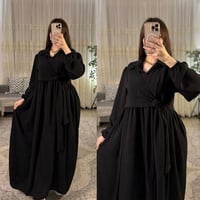فستان نسائي • لينن ملكي • فري سايز ١٠٠ كيلو