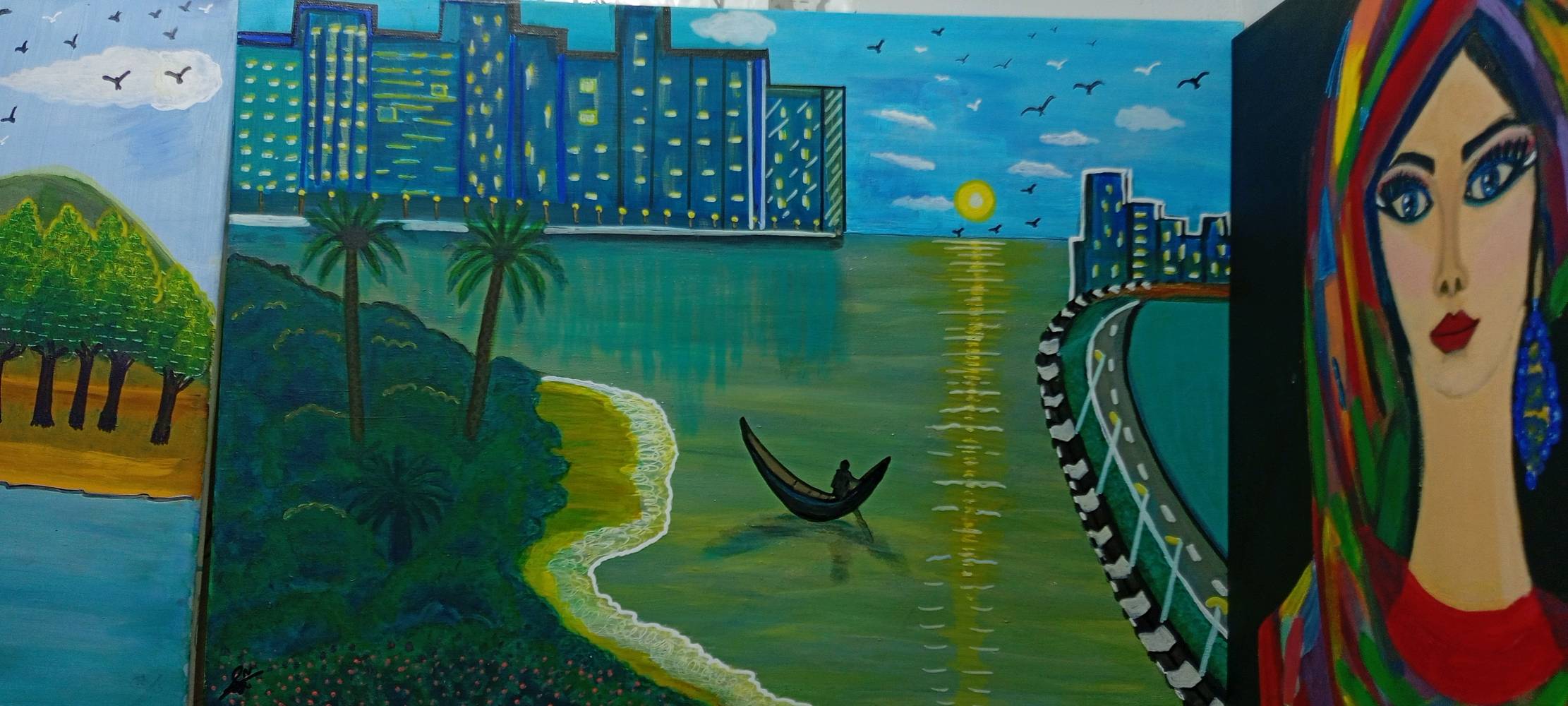لوحات جداريه مكتبيه رسم يدوي
تگدر تذكر شكد عدد اللوحات المتوفرة؟ وهل تنباع مفرد لو كلها سواى؟ 6 لوحات سعر اللوحه 100 الف
شنو المقاسات الدقيقة لكل لوحة؟: 
خاص بين الاربعين في خمسين واربعين في ستين واربعين في سبعين حسب الوحه و الصوره
شنو نوع الألوان والمواد المستخدمة بالرسم؟: 
اكيرلك
وين مكانك بالعراق حتى الزباين يعرفون التوصيل/الاستلام؟: 
بغداد 
إذا الزبون يريد لون أو تصميم خاص، تقبلون شغل حسب الطلب؟: 
طبعا يدللون 