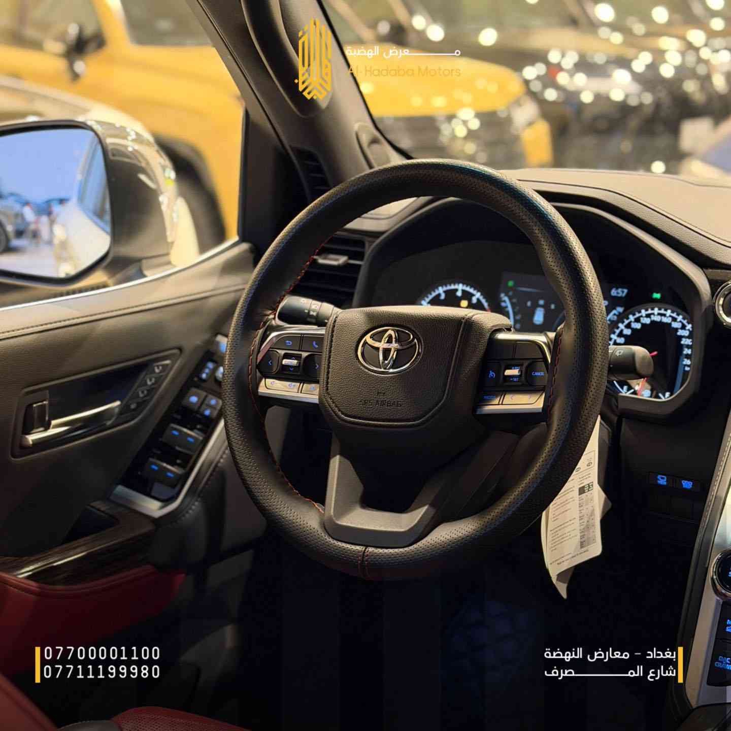 تويوتا لاندكروز VXR موديل 2024
هيبة، قوة، واعتمادية بكل التفاصيل 🔥

✨ المواصفات:
• محرك 3500 توين تيربو
• عدادات ديجتال حديثة
• رادارات + كاميرات محيطية
• حساسات أمامية وخلفية
• فتحة سقف
• فول مواصفات

سيارة تفرض حضورها بكل طريق ✨

📲 للتواصل والاستفسار

📍 بغداد – معارض النهضة / شارع المصرف
***********
