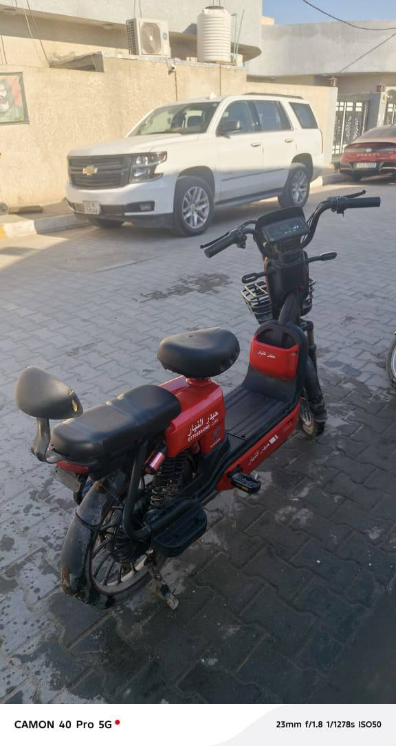 سلام عليكم دراجه حيدر النيار نضيفه كلش بطاريات جديدة 5 بطاريات كلشي شغال كهربائيات لايت اشاير كلشي فقط هورن ما يشتغل وشاشه لمس + بلوتوث بيه شغاله سعر 275 بيه مجال استفسار خاص او واتساب *********** + مكاني بصره الجبيله
