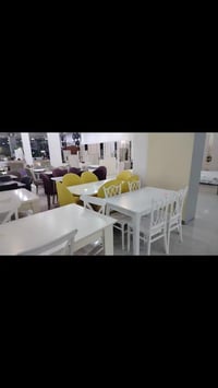 طاولات طعام • خشب • زجاج