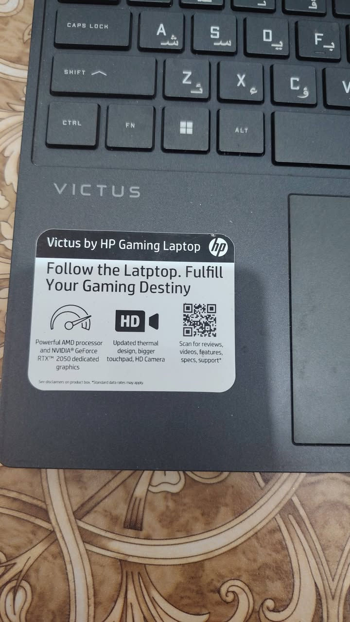 السلام عليكم حاسبه للبيع
المواصفات:
النوع: HP Victus
المعالج: AMD Ryzen 5 7500
كرت الشاشة: NVIDIA GeForce RTX 2050 (4GB)
الذاكرة (RAM): 8GB
التخزين: 512GB SSD
الشاشة: 15.6 إنج FHD – 144Hz
نظام التشغيل: Windows 11 أصلي
الحالة: جديد
الحاسبة مناسبة للألعاب، الدراسة، والأعمال التصميمية، وتعمل بكفاءة عالية.
مكان📍 :النجف الكوفه شارع المعمل 
📩 السعر 700 وبيه مجال للشراي


**إذا كنت صاحب هذا الإعلان وتريد حذفه لأي سبب، رجاءا أرسل رسالة إلى الدعم الفني**