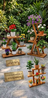 سروشت و جوانی بهێنە ناو ماڵەکەتەوە! 🌿✨  ​جوانترین ستاندی دارینی گوڵ بە...