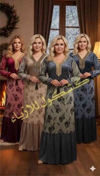 دشداشة شتوي • مخمل فويل • مقاسات L-XXL