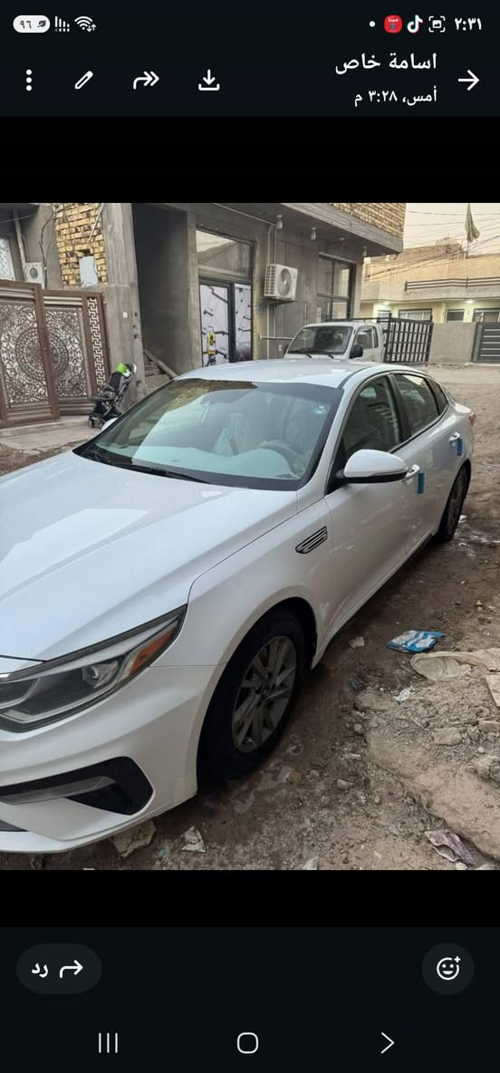 مكلف باالنشر الاتصال على صاحب السياره  ***********
السعر ١٥٠ وبيه مجال
كيا أوبتيما  fe للبيع 
موديل 2019
حجم المحرك 2400
مواصفات 
كراسي جلد +كرسي السائق كهرباء 
فول تحكم ستيرن 
رادار جانبي 
توقف ذاتي 
شاشة ابل كار بلي واندرويد اوتو 
مرايا وسطية تعتيم 
ماشية ٦٠ الف 
رقم أربيل بأسمي تحويل او وكالة 
 ضرر بسيط .. جاملغ الخلفي الايمن 
الباقي مكفول 
محرك وكير  تبريد صدر وكهربائيات بشرط 
‎سيارة كلش نظيفة ومناقصها اي شي
