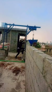 رافعة ونج كهربائي لتصعيد كافة المواد البناء الى اسطح الدور والعمارات أ...