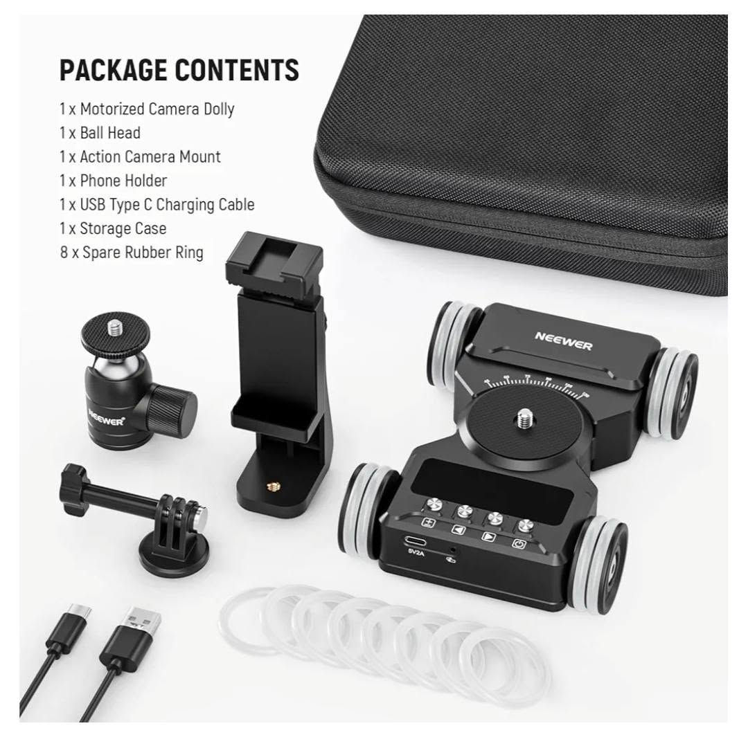 السلام عليكم للبيع لعدم الحاجة
عربة كاميرا آلية ذكية (Motorized Camera Dolly) من ماركة Neewer الموديل الحديث DL300.

المواصفات والمميزات:

تتحكم بيها بالكامل من الموبايل عبر تطبيق (Neewer App).

تحتوي على محرك صامت جداً لعدم التأثير على صوت الفيديو.

مخصصة للقطات السينمائية المتحركة، الـ B-roll، وتصوير المنتجات باحترافية.

بطاريتها قوية تدوم حتى 5 ساعات عمل مستمر.

تتحمل وزن لغاية 3 كيلو (ترهم للموبايل، كاميرات الجوبرو، وكاميرات الـ DSLR والـ Mirrorless).

النظافة والملحقات: نظيفة جداً (أخو الجديد) وتأتي كاملة مع الحقيبة الأصلية، رأس كروي (Ball Head)، وحامل الموبايل.

السعر: [ 165 ألف دينار] وبيه مجال بسيط.
التوصيل: [متوفر توصيل أو الاستلام مباشر].

للتواصل ومزيد من التفاصيل يرجى مراسلة الخاص أو واتساب: [***********].
