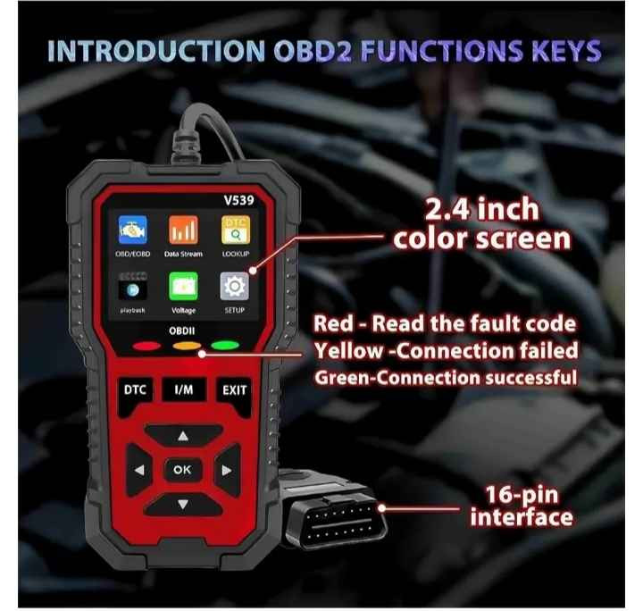 هذا المنتج هو جهاز فحص وتشخيص أعطال السيارات من نوع V539 OBD2. 
الوظيفة: تشخيص شامل لنظام المحرك وقراءة رموز الأعطال (DTCs) لمختلف المركبات. 
المميزات: يقرأ بيانات المحرك المباشرة (Live Data) ويدعم فحص حالة الاستعداد للانبعاثات (I/M). 
الشاشة: مزود بشاشة ملونة بحجم 2.8 بوصة لعرض النتائج بوضوح. 
التوافق: يعمل مع معظم السيارات المتوافقة مع بروتوكول OBD II منذ عام 1996. بغداد, العراق


**إذا كنت صاحب هذا الإعلان وتريد حذفه لأي سبب، رجاءا أرسل رسالة إلى الدعم الفني**