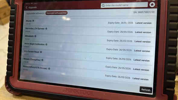 منتهي تحديث متوفر لحد 2026ملحقات كامله ومشتري طابعه للجهاز سعره 400$
