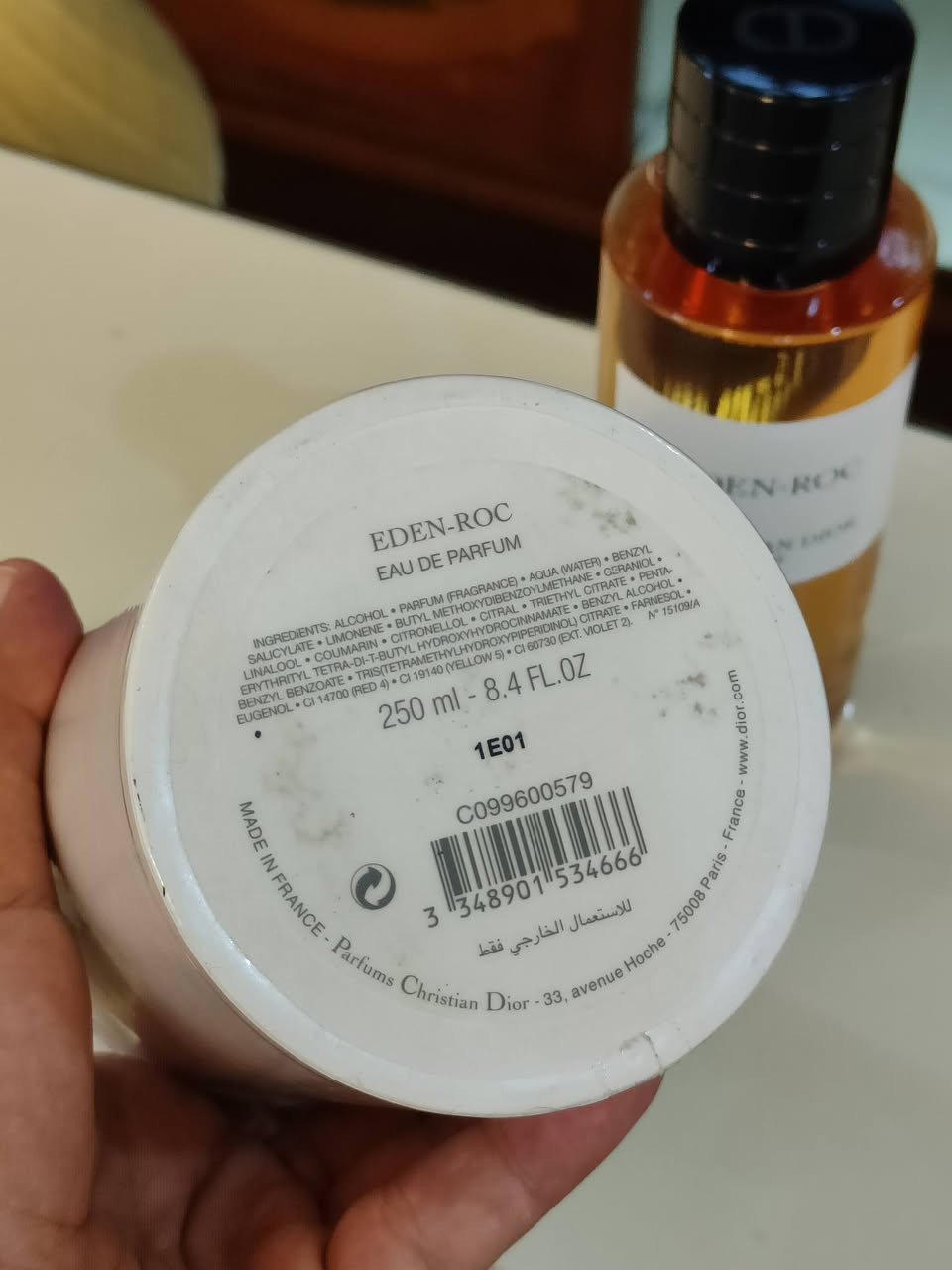 🇲🇫 EDEN-ROC 🇲🇫
عطر ( ايدن روك ) من كرستيان ديور
اودي بريفيوم / بحجم 250ml
تركيبة عطرية لكلا الجنسين 
نوتات #بحرية و #حمضيات و #روائح_خشبية
السعر 350$
🚛 يوجد توصيل الى جميع محافظات العراق 🚛


**إذا كنت صاحب هذا الإعلان وتريد حذفه لأي سبب، رجاءا أرسل رسالة إلى الدعم الفني**