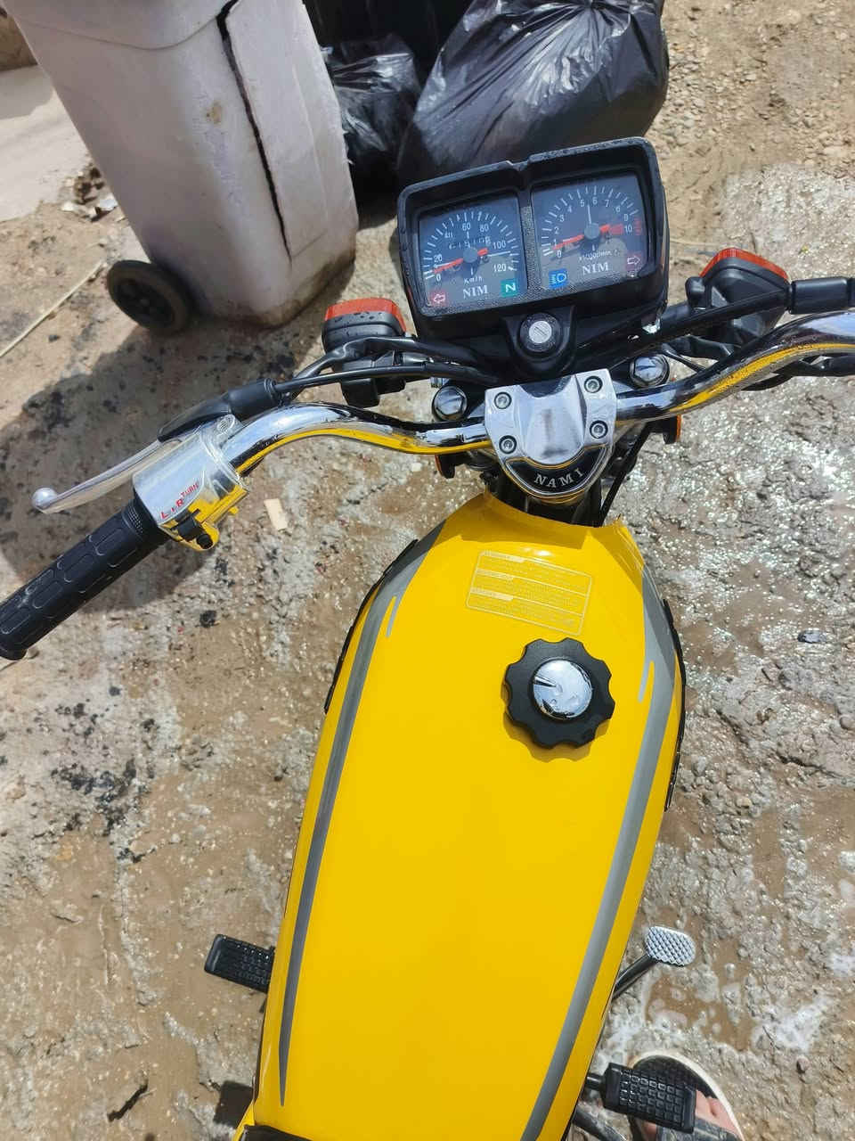 سلام عليكم 
دراجه نامه متياز موديل 26
صار شهر من طالعه من الوكيل 
مكينه مكفوله المكان 
ابو غرق 
***********
